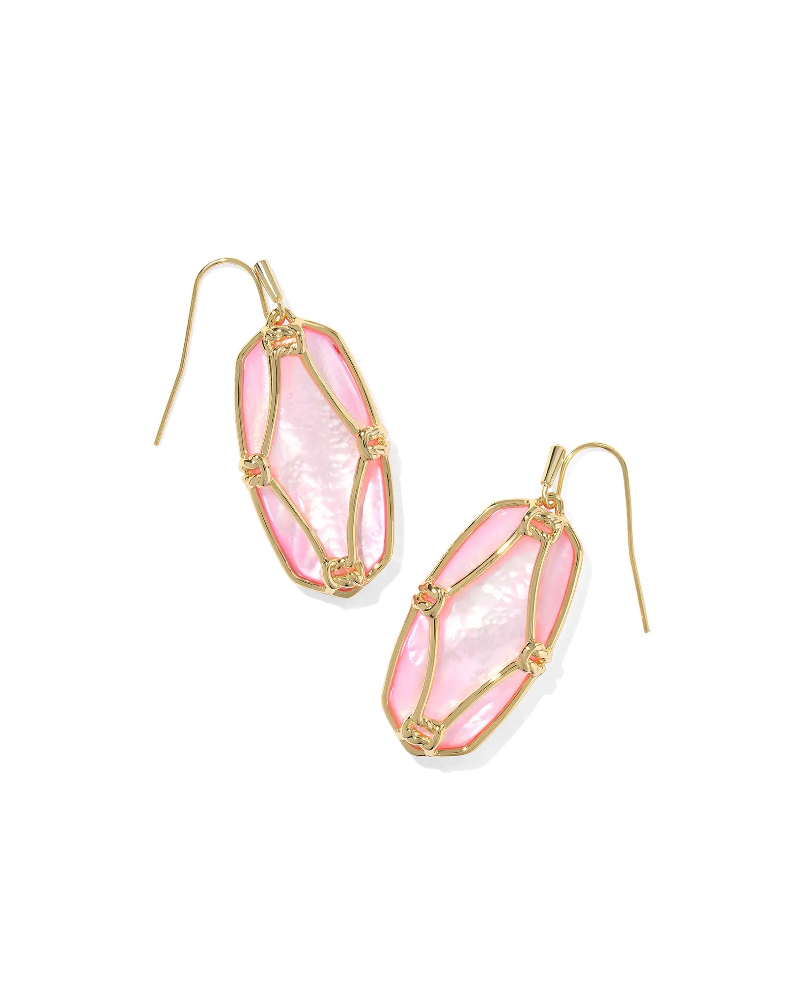 KS Elle Lattice Frame Drop Earrings