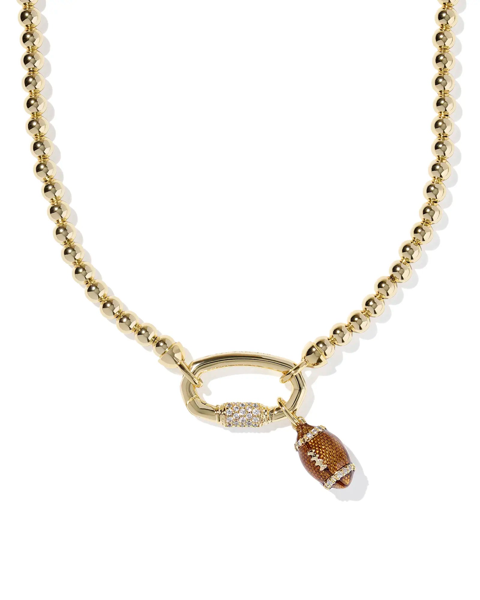 KS Football Metal Strand Necklace