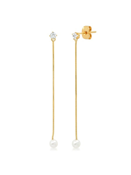 Tai 925 SAE-0045 Pearl Dangle Earrings