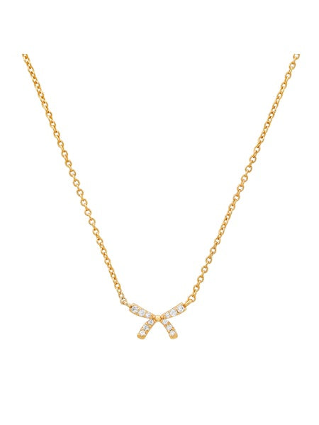 Tai TN-4912 CZ Bow Necklace