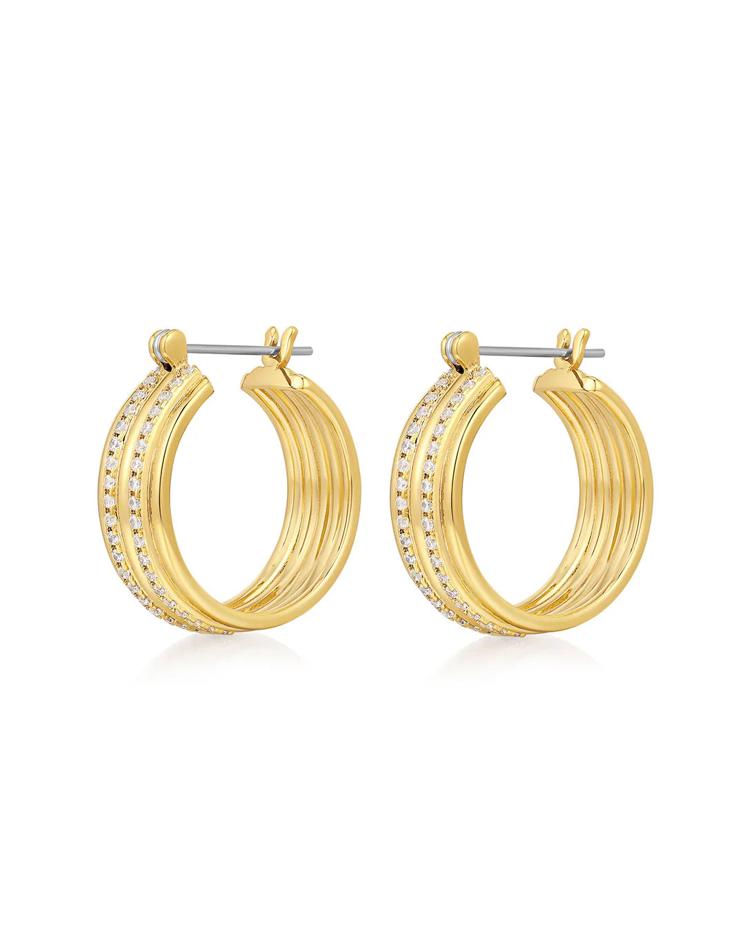 LAJ Ridged Positano Hoops
