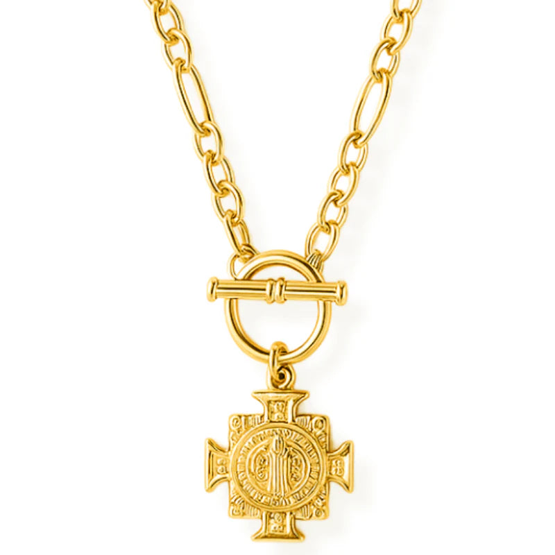 EV Zayn Toggle Chain Cross Necklace