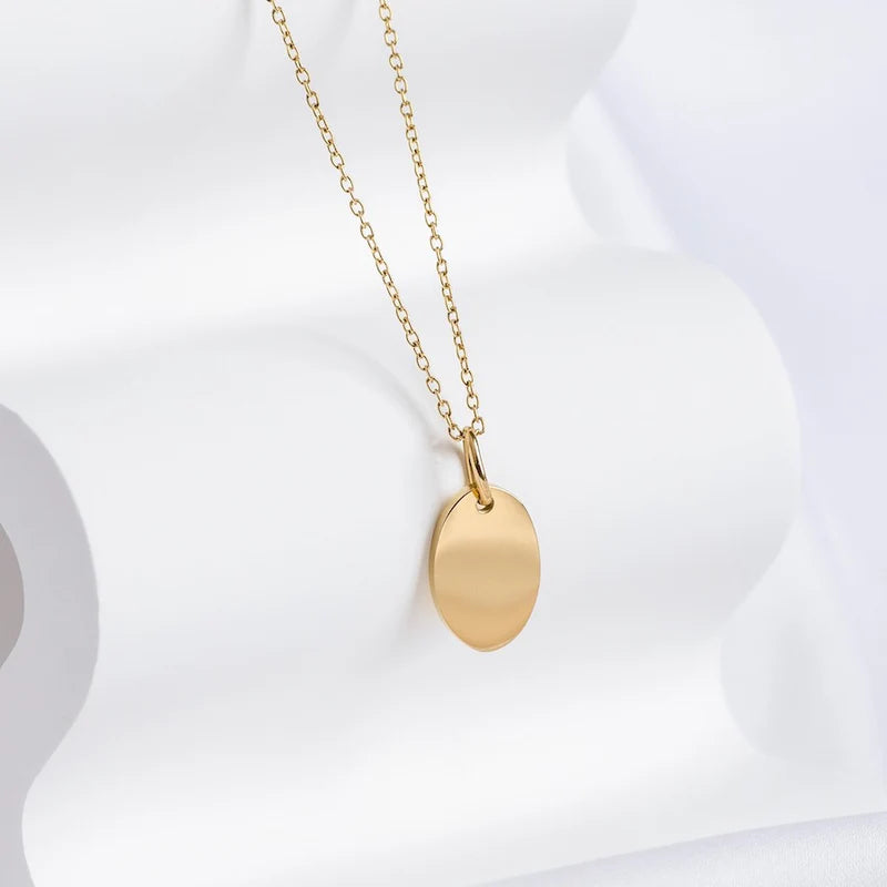 WCO Engravable Oval Necklace