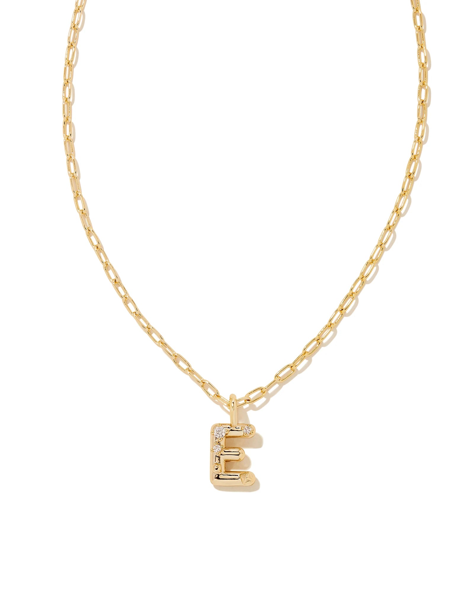 KS Crystal Letter E Necklace