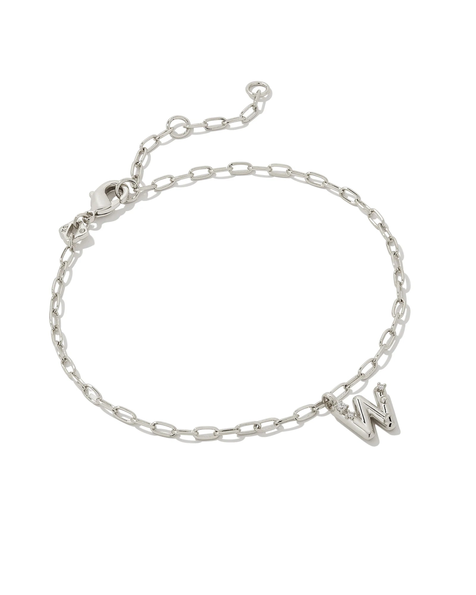 KS Crystal Letter W Bracelet