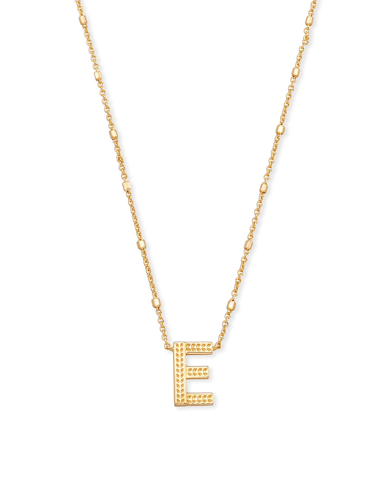 KS Letter E Pendant Necklace