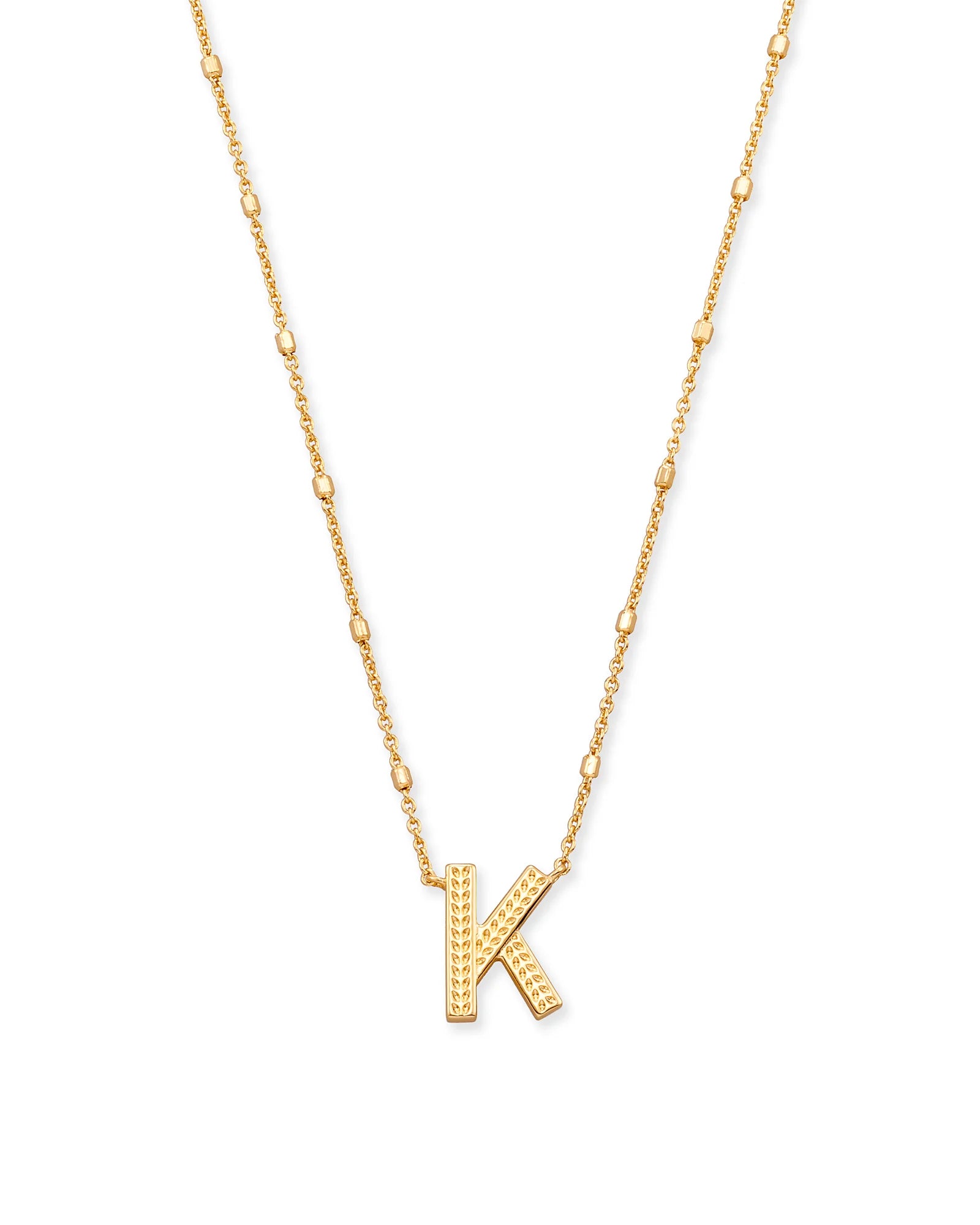 KS Letter K Pendant Necklace