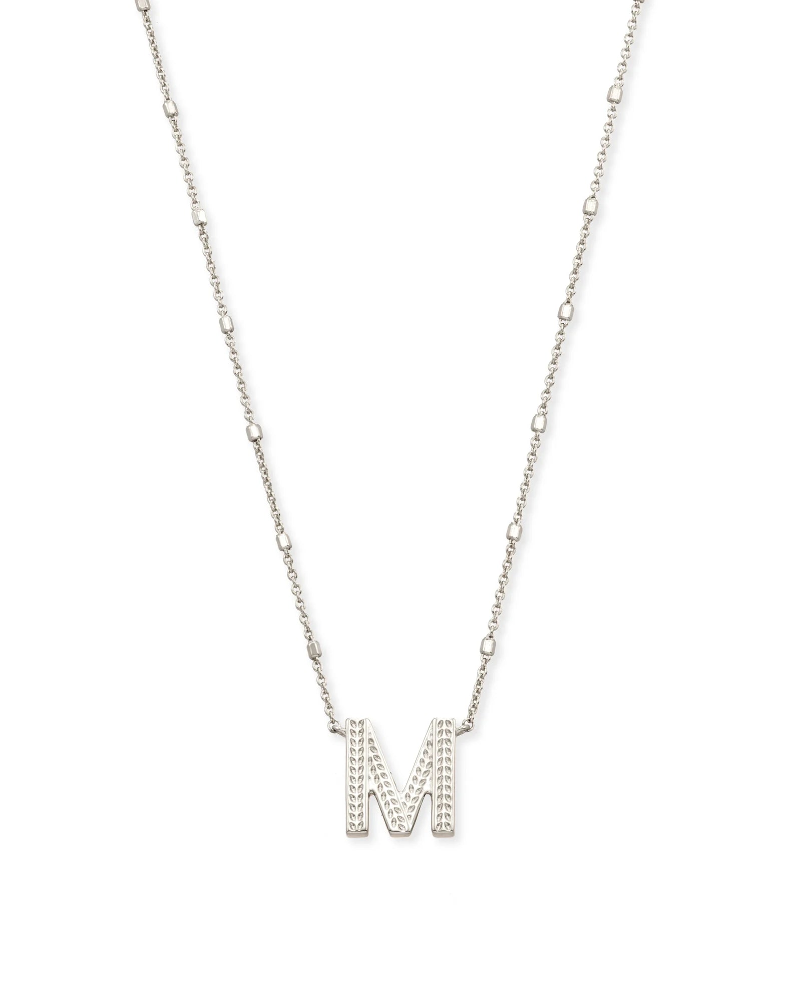 KS Letter M Pendant Necklace