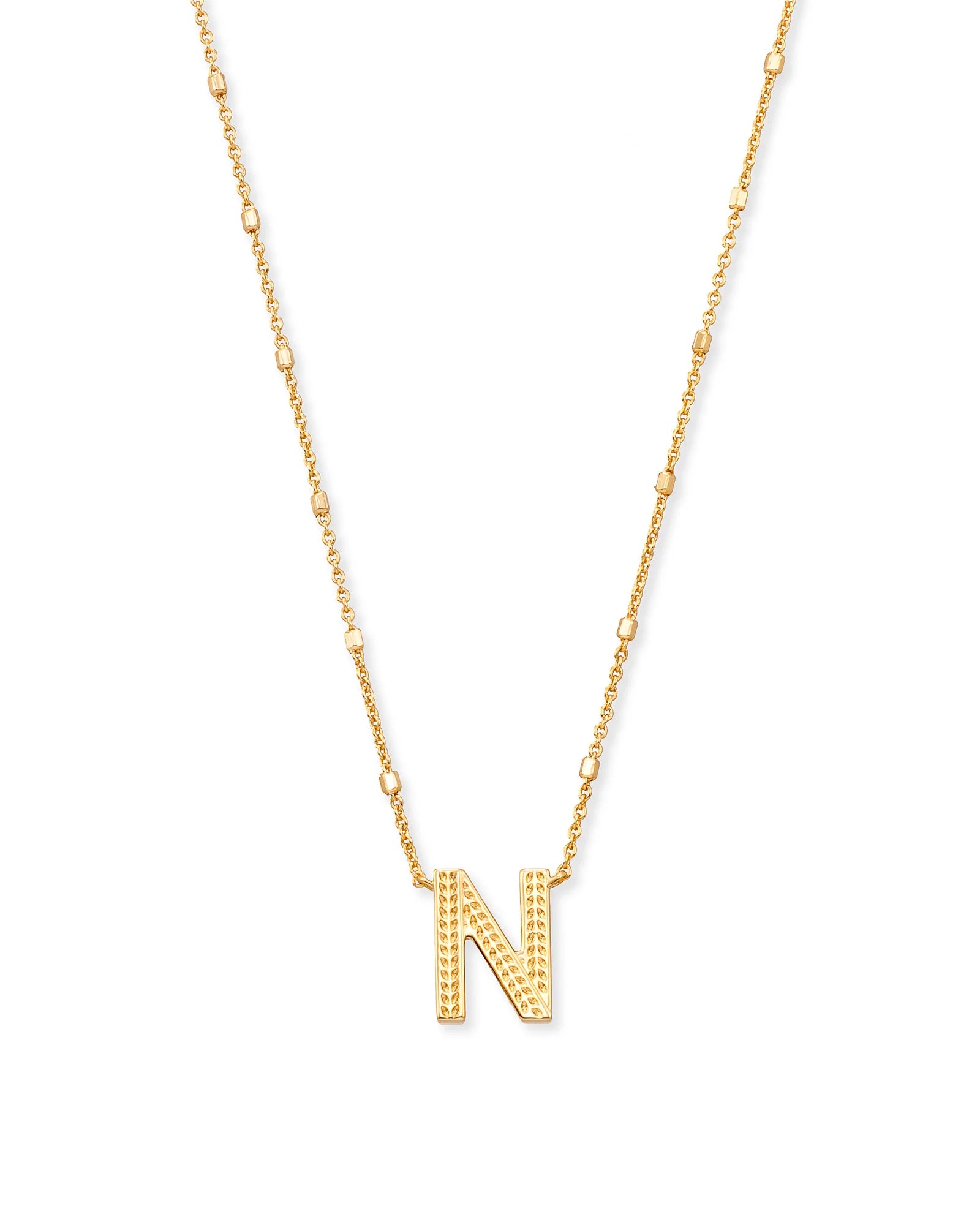 KS Letter N Pendant Necklace