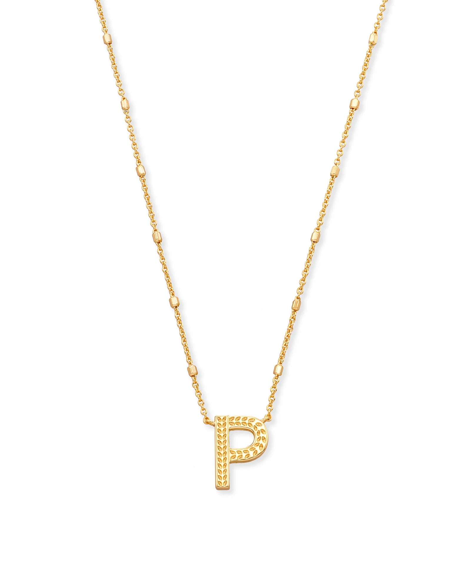 KS Letter P Pendant Necklace