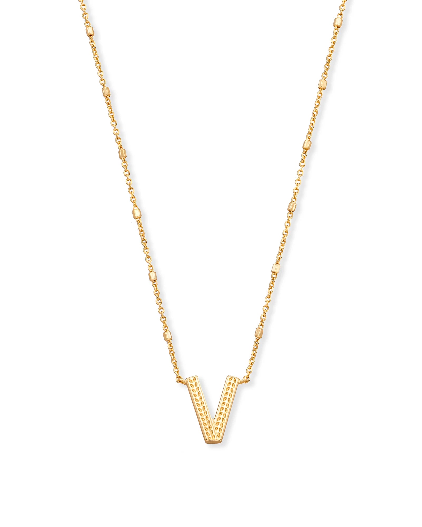 KS Letter V Pendant Necklace