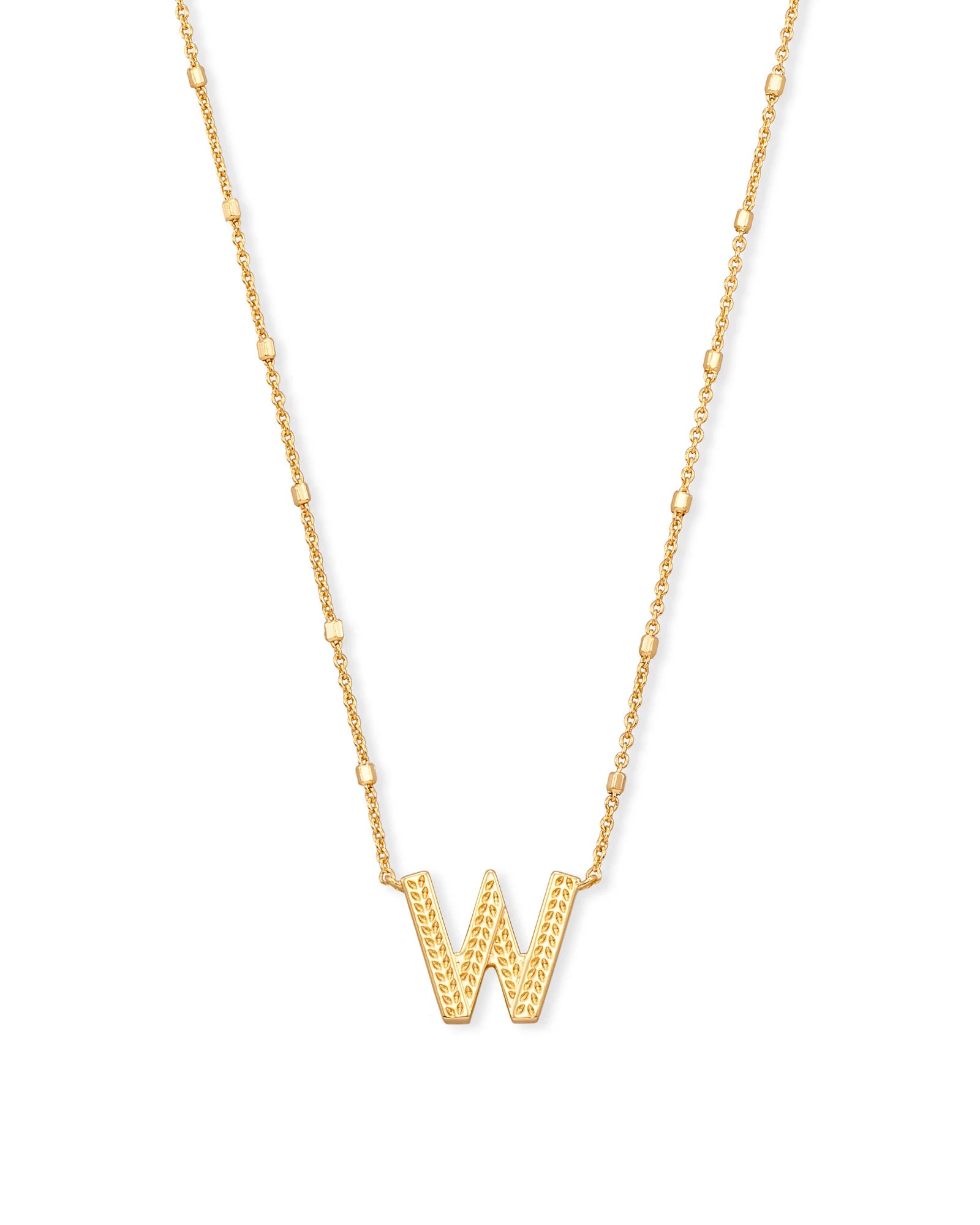 KS Letter W Pendant Necklace