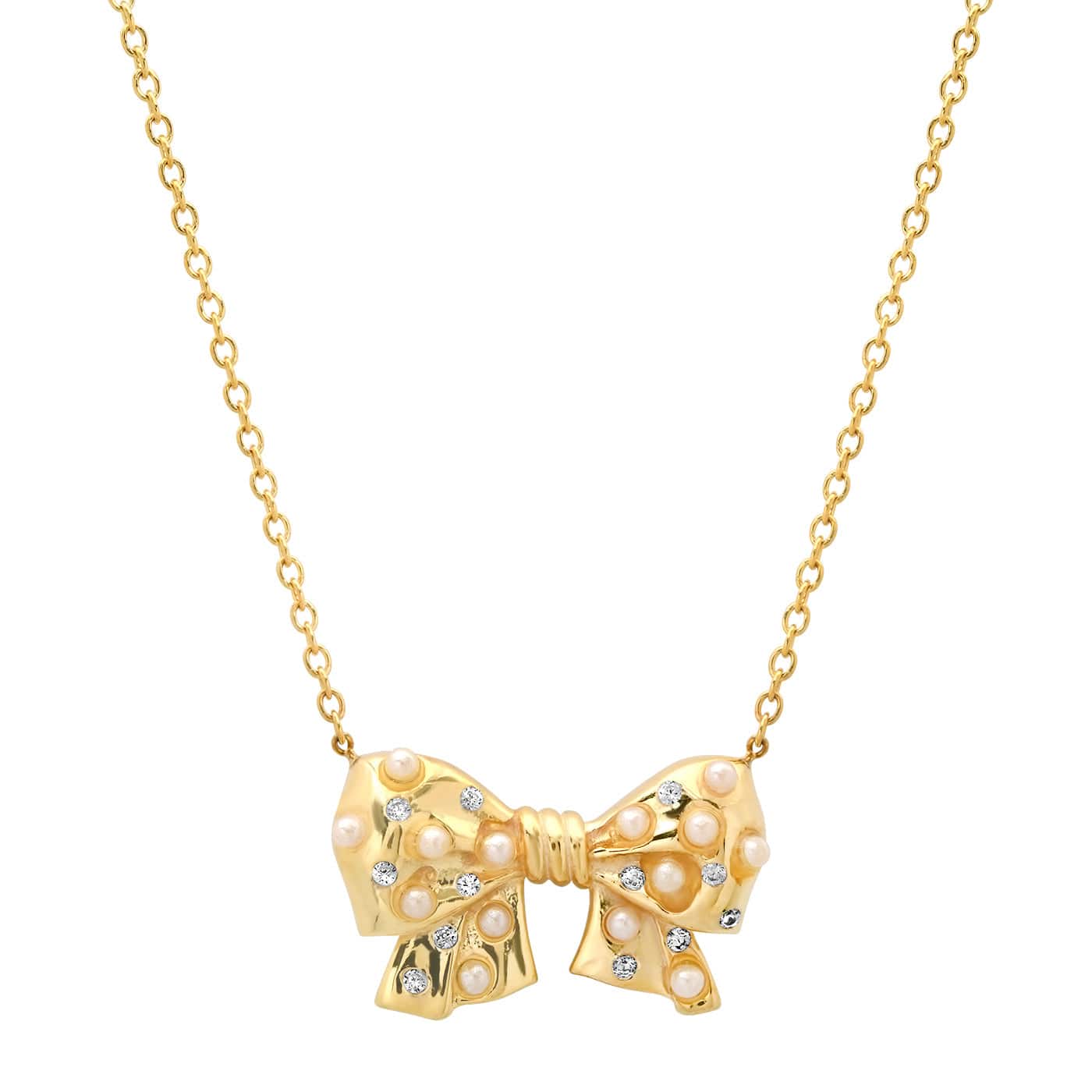 Tai 925 SGN-08 Pearl Bow Necklace