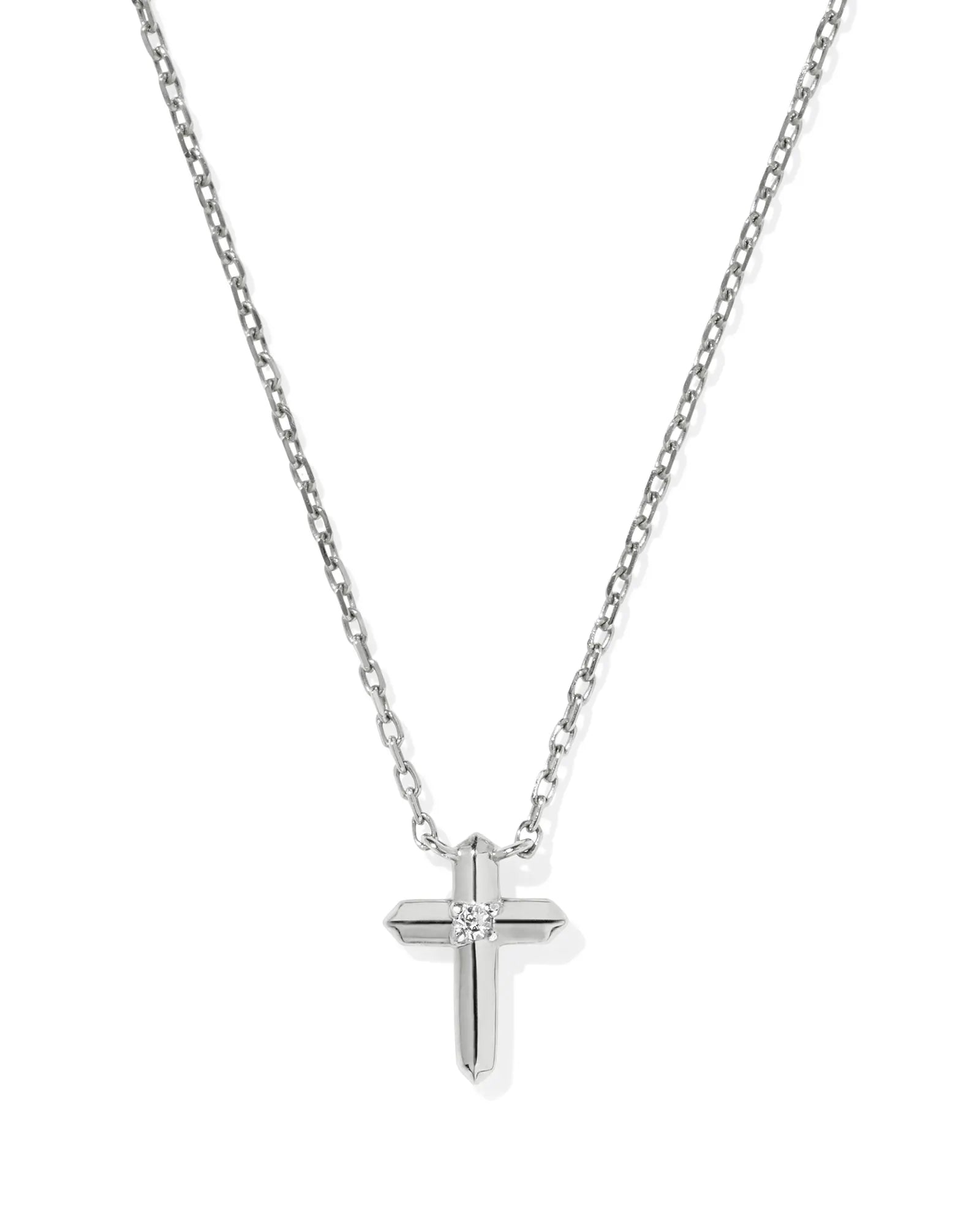KS 14k Diamond Accent Cross Necklace