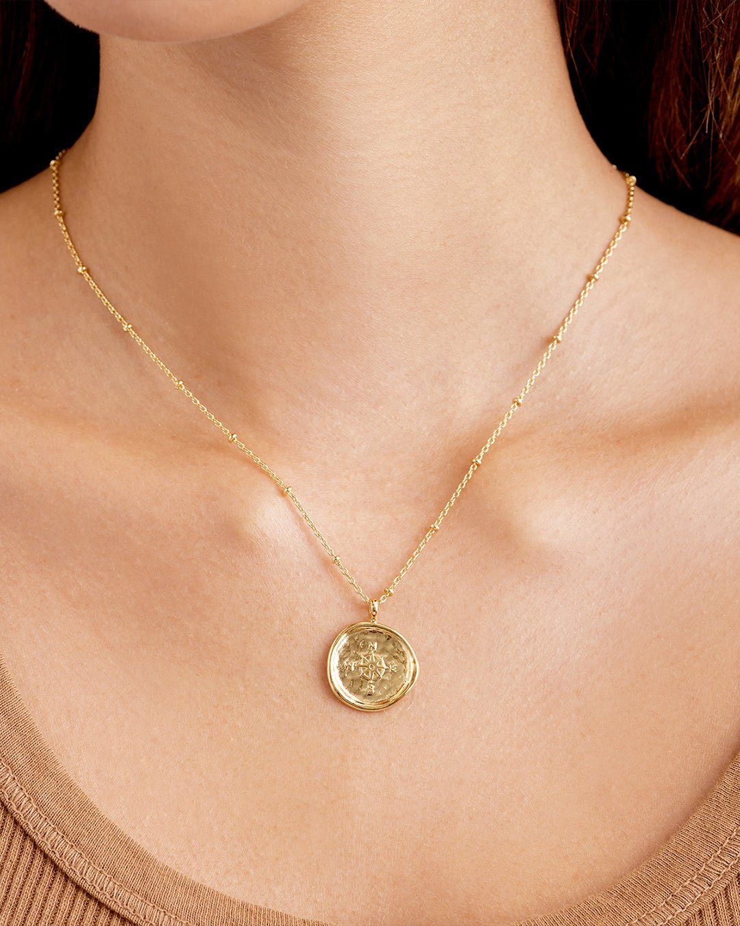 GOR Compass Coin Necklace