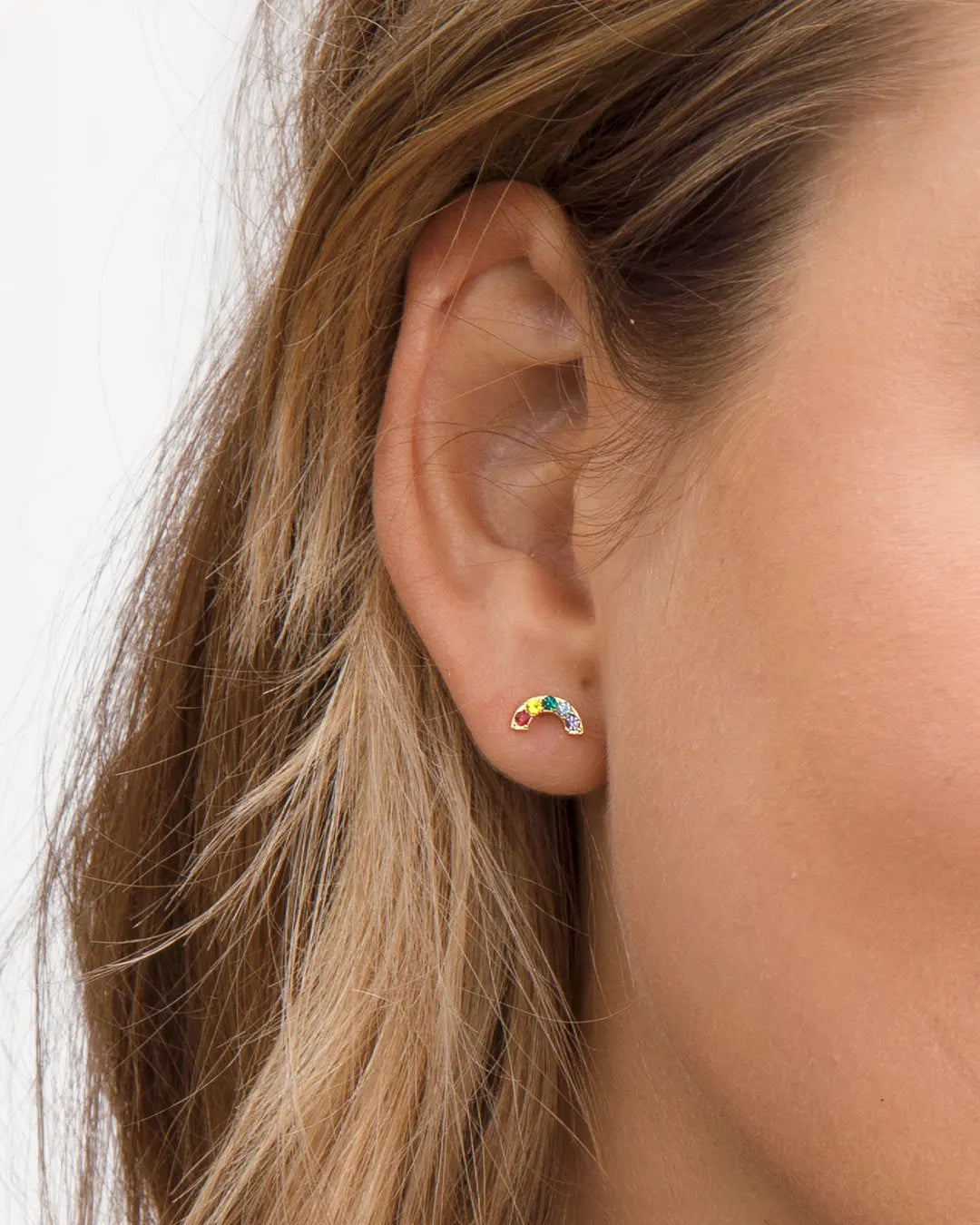 GOR Rainbow Charm Stud