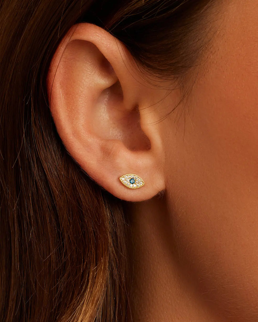 GOR Evil Eye Charm Stud
