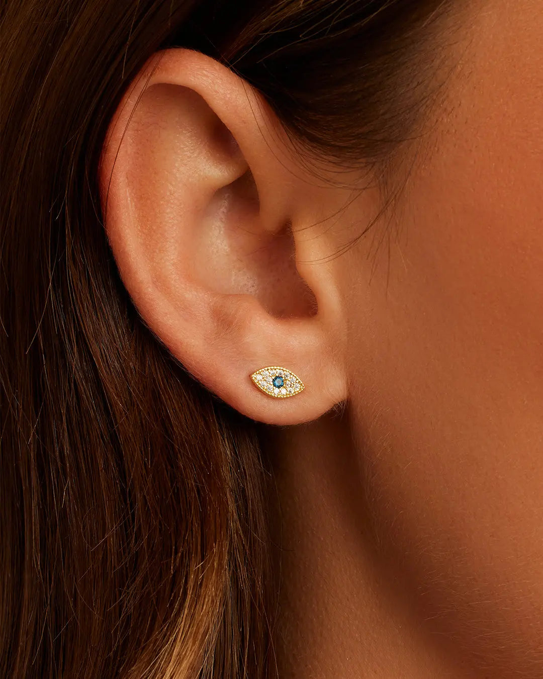 GOR Evil Eye Charm Stud