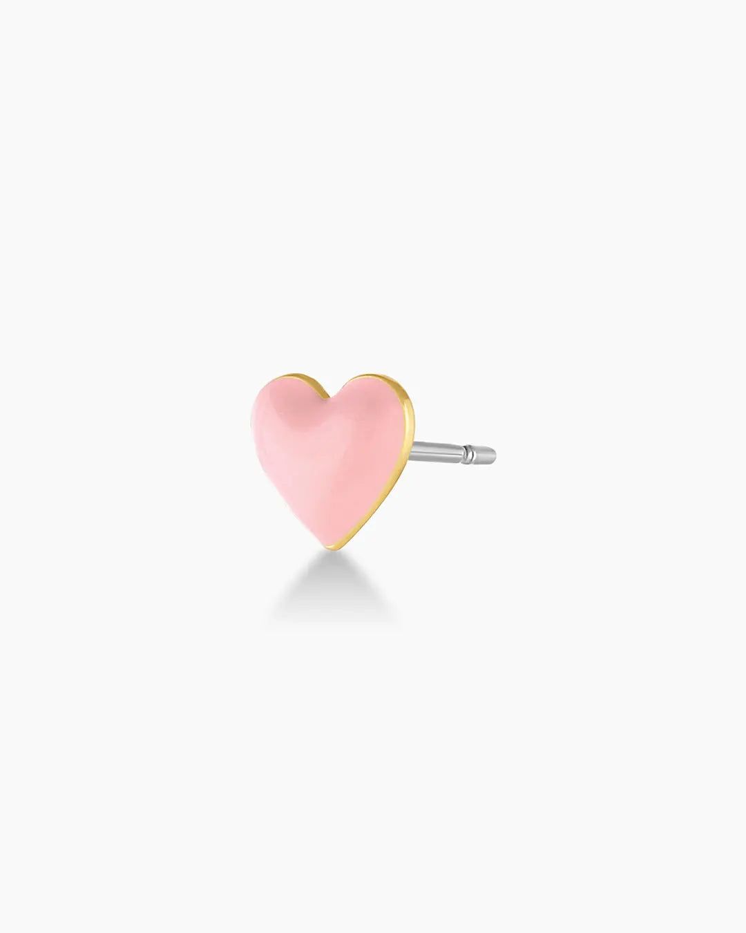 GOR Blush Heart Charm Stud