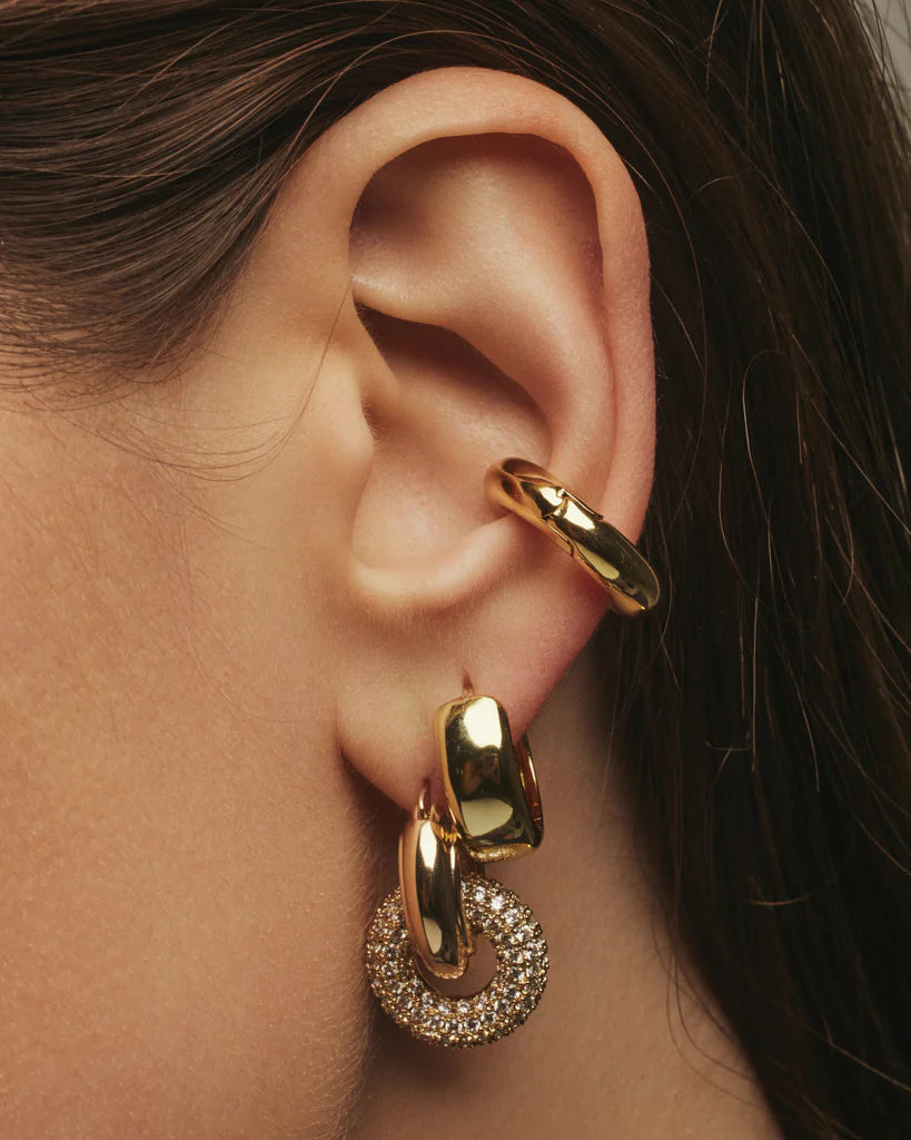 LAJ Pave Interlock Hoops