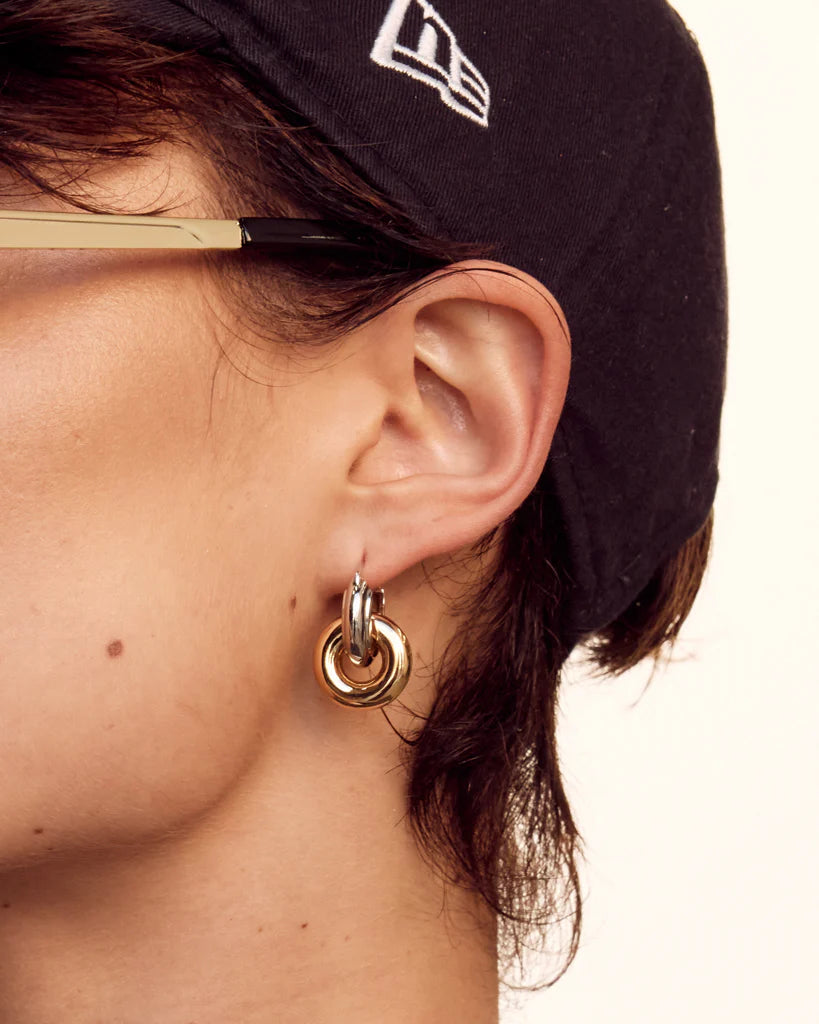 LAJ 2Tone Interlock Hoops
