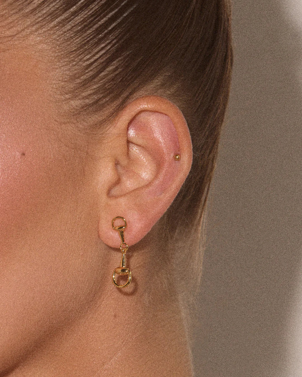LAJ Horsebit Stud Earrings