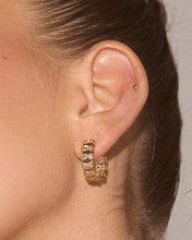 Load image into Gallery viewer, LAJ Bianca Bezel Hoops

