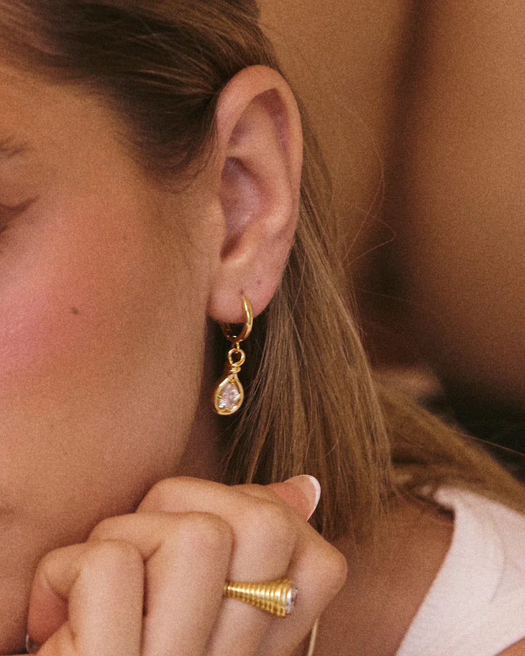 LAJ Georgia Stone Knot Hoops