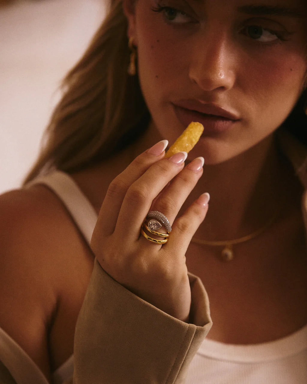 LAJ Marais Wave Ring Set