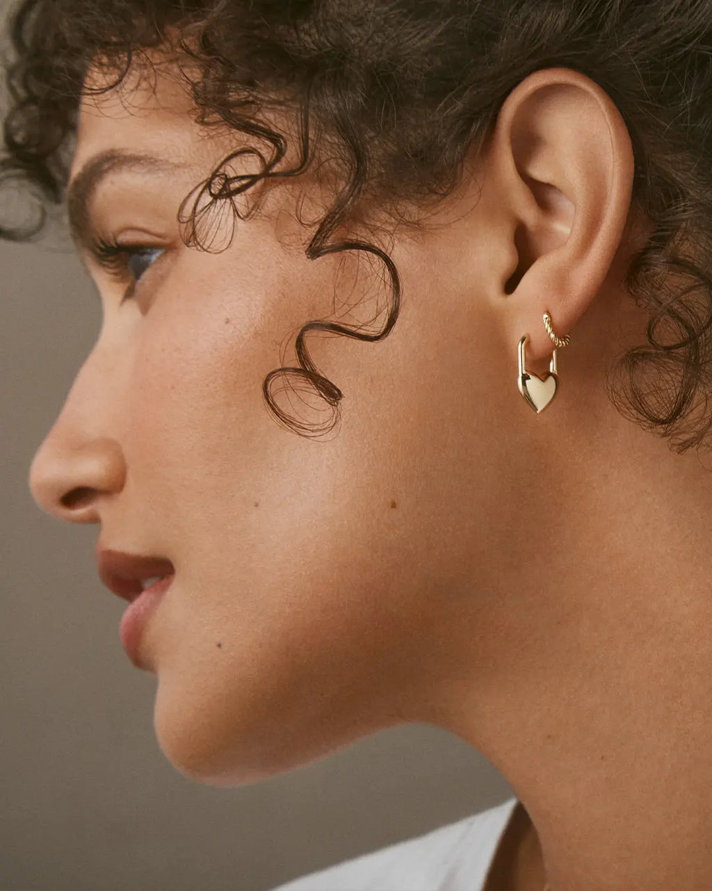 GOR Heart Padlock Huggies