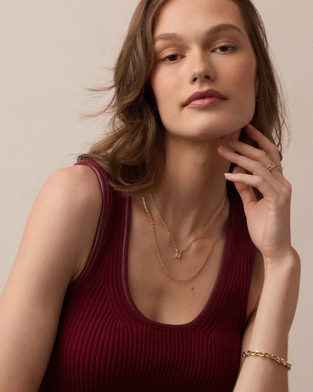 GOR Heart Padlock Interlocking Necklace