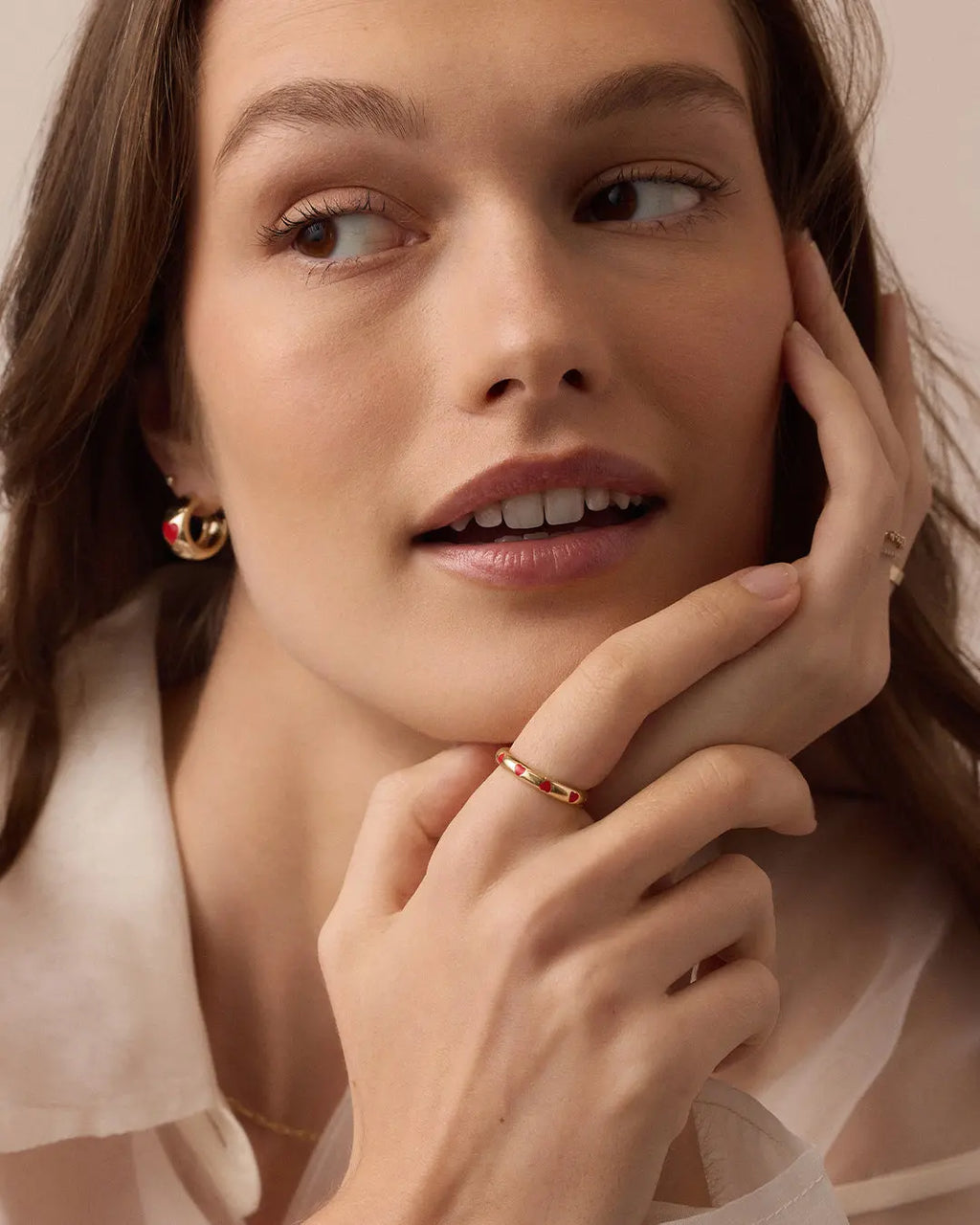 GOR Amour Helium Heart Ring