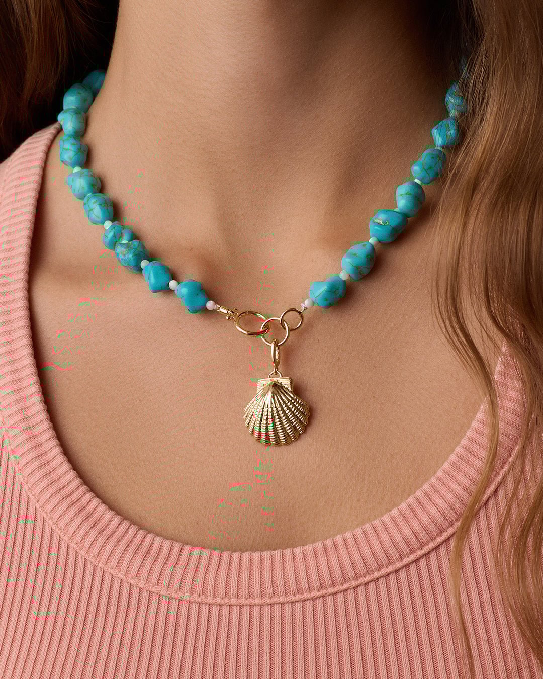 GOR Gold Scallop Shell Parker Charm