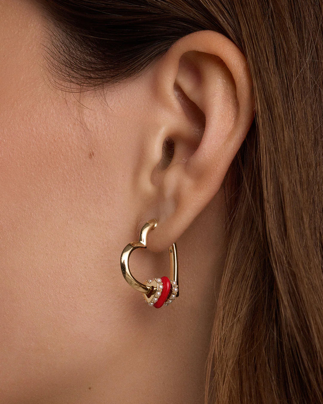 GOR Love Pearl Hoops