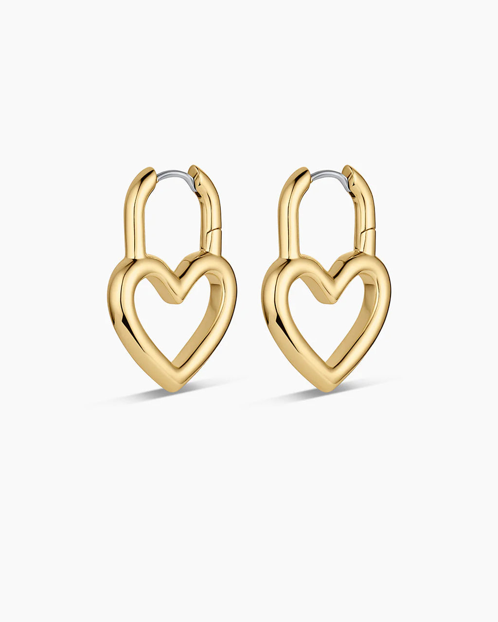 GOR Open Heart Padlock Hoops