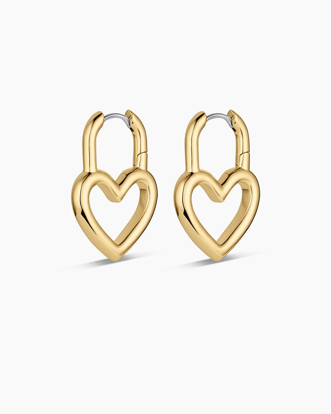 GOR Open Heart Padlock Hoops