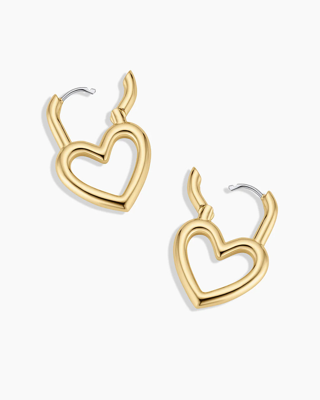 GOR Open Heart Padlock Hoops