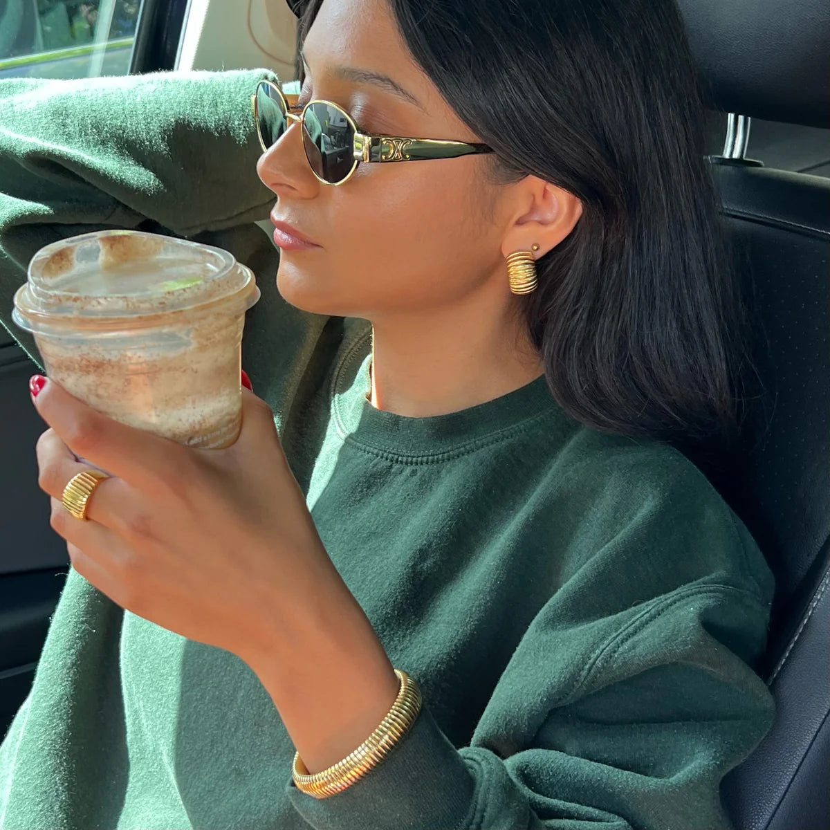 EV Peyton Chunky Hoop Earrings