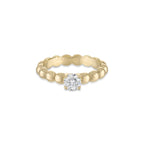 14k Vermeil The Coogee Beaded Solitaire Ring