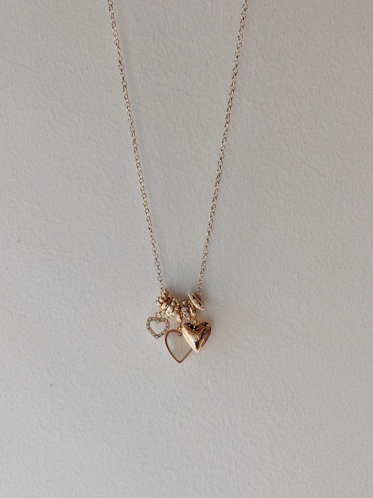 White Heart Charm Necklace