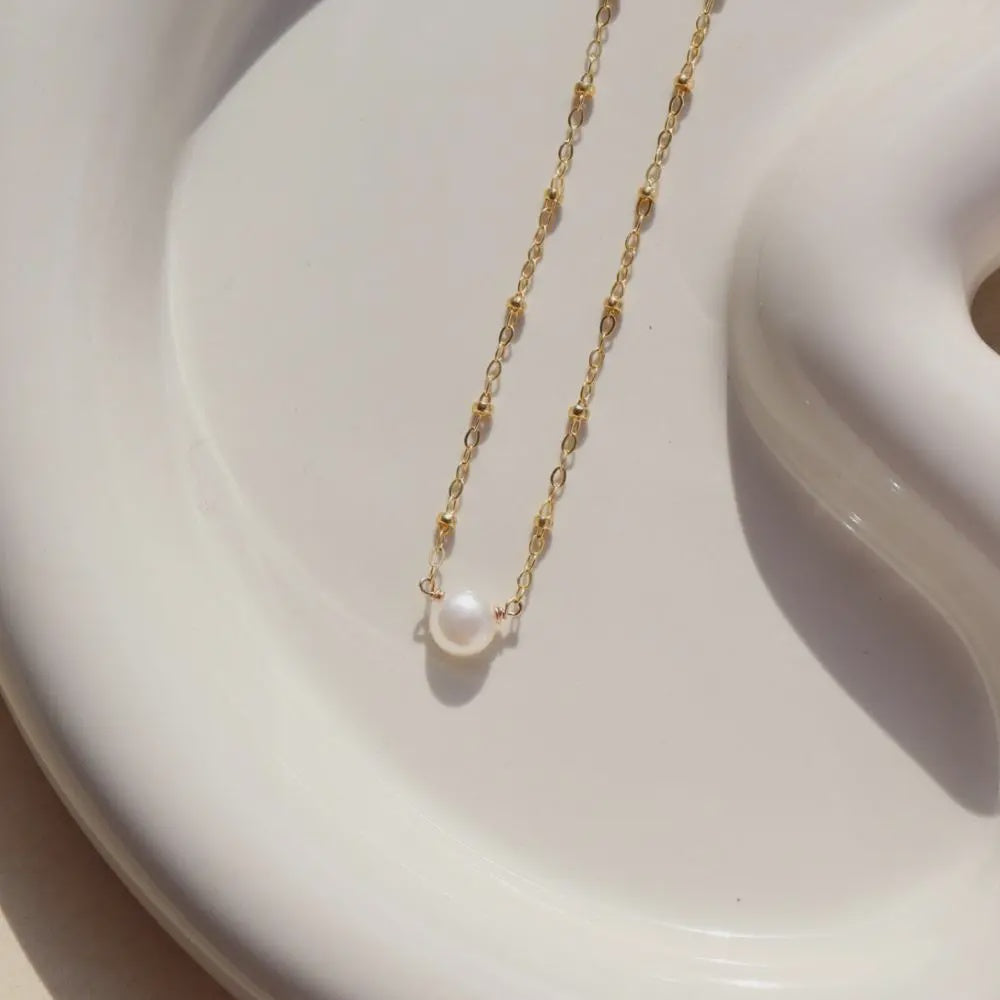 TKN Beaded Pearl Necklace
