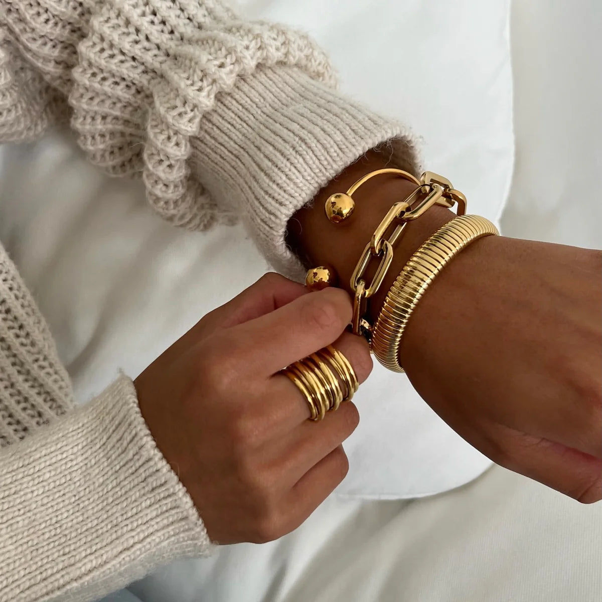 EV Talia Beaded Cuff Bracelet