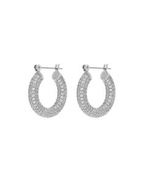 LAJ Pave Baby Amalfi Hoops