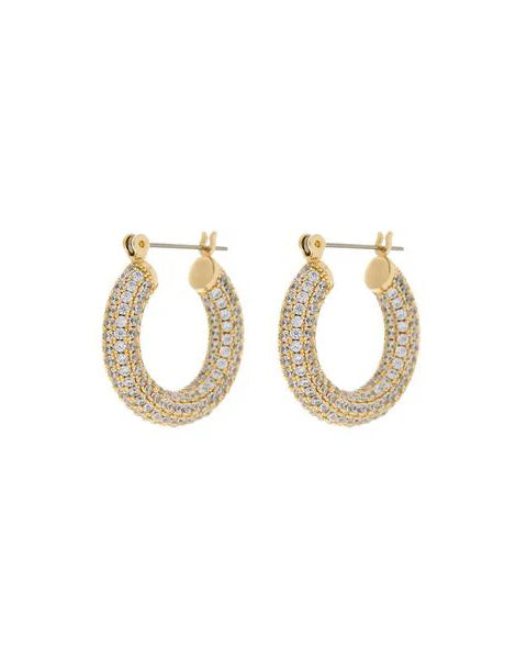 LAJ Pave Baby Amalfi Hoops