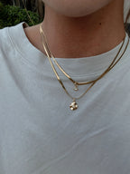 TOA Evil Eye Opal Herringbone Necklace
