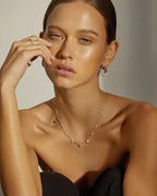 LAJ Pave Interlock Hoops
