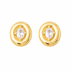 CZ Oval Shape Studs