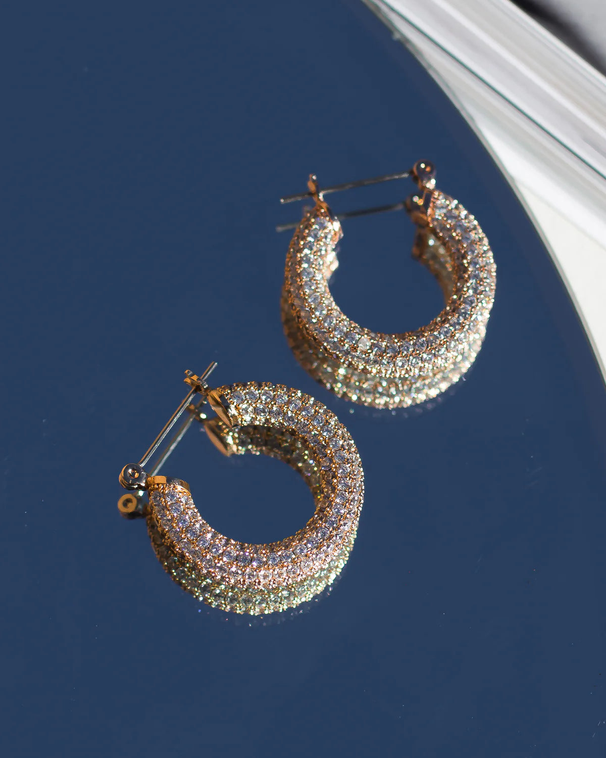 LAJ Pave Baby Amalfi Hoops