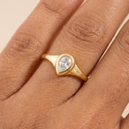 Teardrop CZ Ring