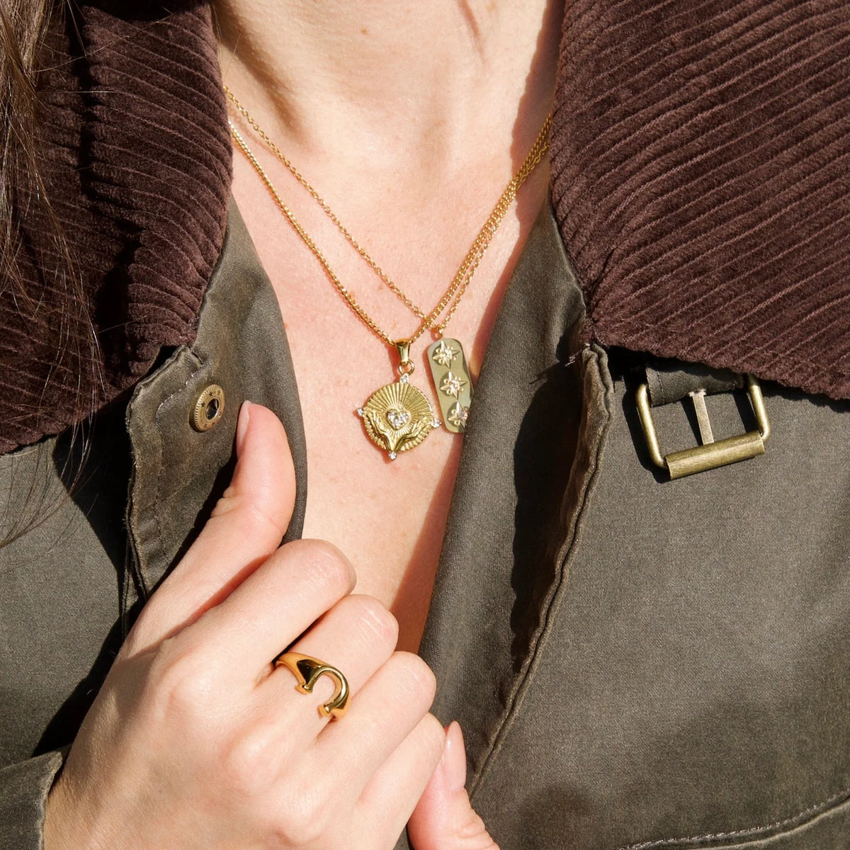 EV Heidi Heart Disc Pendant Necklace